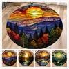 Sunset Series Round Carpet Circle Rugs for Living Room Bedroom Kitchen Decor Home Hallway Balcony Floor Mat Farm Decorative Rug