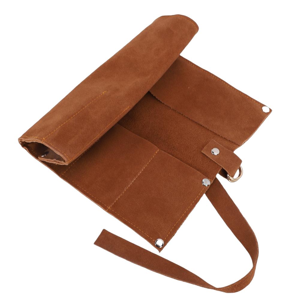 Bonsai Tool Roll Bag Multifunctional Tool Bag Pouch Lightweight Cowhide for Home Gardening