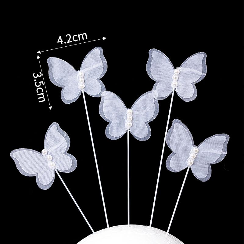 Toppere de tort fluturi roz cu margini aurii - Perfecte pentru sărbătorile de ziua de naștere ale prințeselor