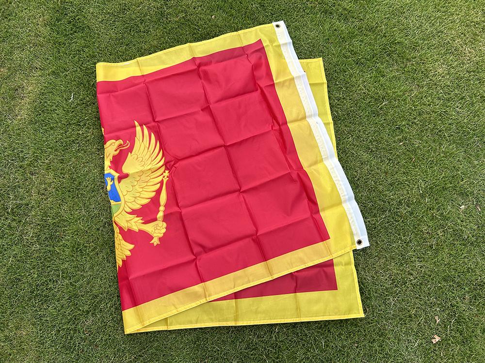 SKY FLAG Bandiera del Montenegro 3x5 piedi 90 X 150 cm Bandiera del Montenegro Poliestere Stampato Stendardo da Appendere per Decorazione Domestica