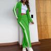 Women's Long Coat And Wide-leg Pants Suit Business Casual Two-piece Suit