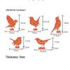 Teum 5 Rusted Metal Bird Sculptures - Outdoor Garden Decoration
