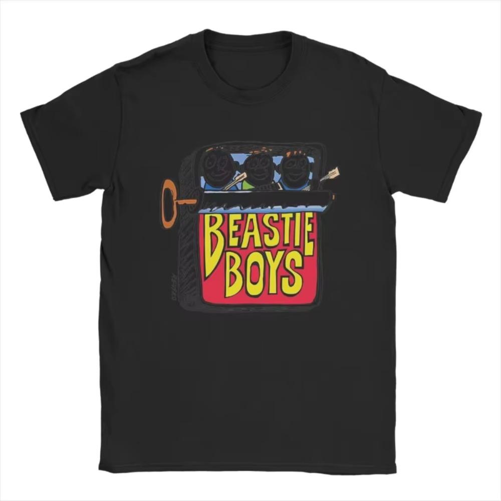 Wesome Beastie Boys Sardine Can T-Shirts for Men Crewneck Cotton T Shirts Short Sleeve Tee Shirt  Trendy Graphic Tee