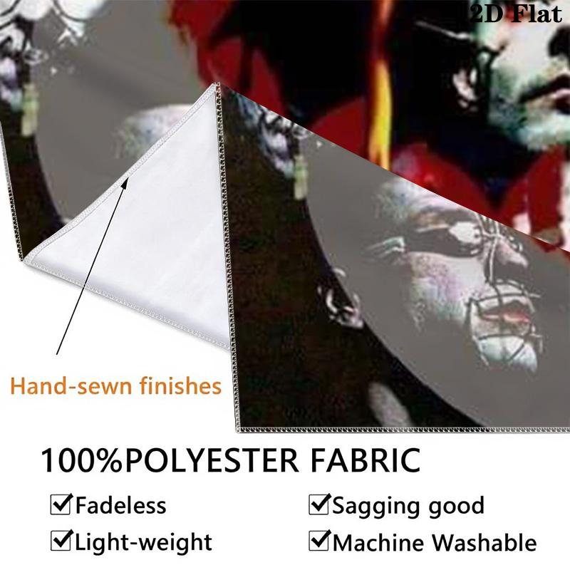 Electronic Metal Band Wall Tapestry Aesthetic Wall Hanging Printed Fabric Blanket Decorative Tapestries for Bedroom Living Room Home Decor