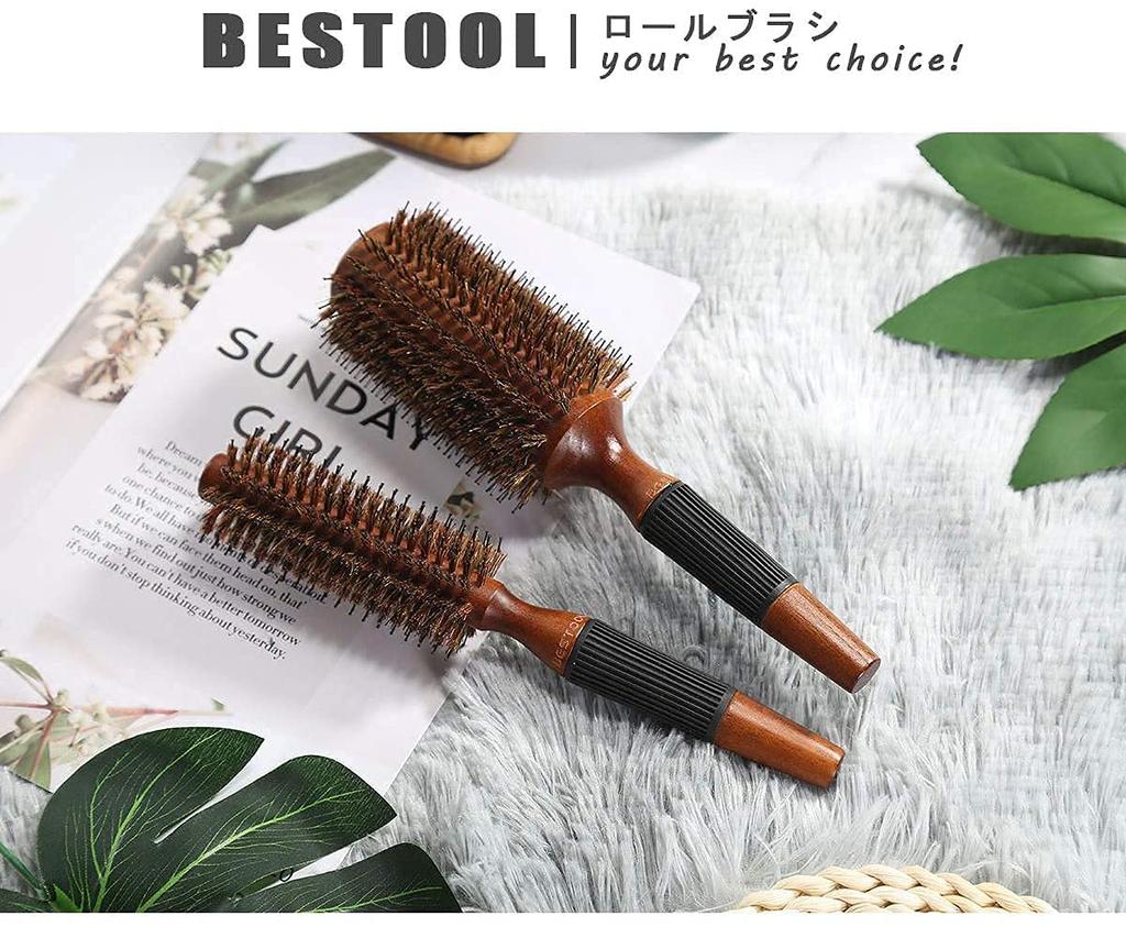 BESTOOL Roll Wooden Hair Premium Comb for Men and Blow and Heat Shiny Beautiful Hair Care Brush, Comb, Care, Women, Dry, Curling, Curling, Resistant,