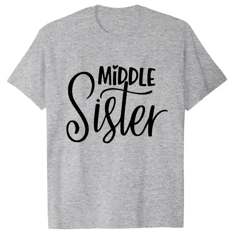 Kurzarm Mode Damen T-Shirt Große Mittlere Schwester Passende T-Shirts Damen Lässiges Oberteil T-Shirts Cartoon Grafik T-Shirts