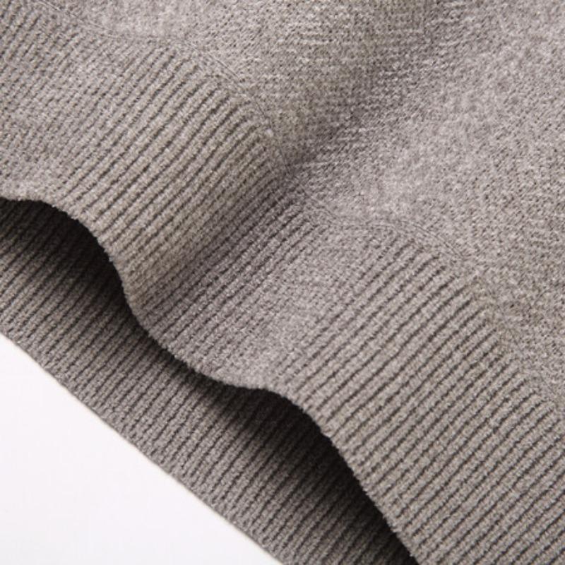 Zimní nový svetr pánský svetr s kulatým výstřihem a sametem zateplená jehla tkaný svetr pánský spodní kabát top oblečení