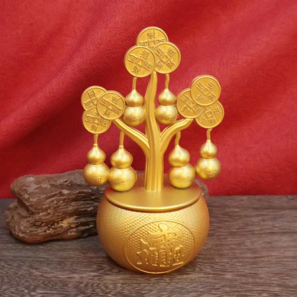 Prosperity Tree Decoration Wealth Shaker Ornament Ideal For Home Bar Decor Living Room TV Cabinet Decor Gift For Business Openin