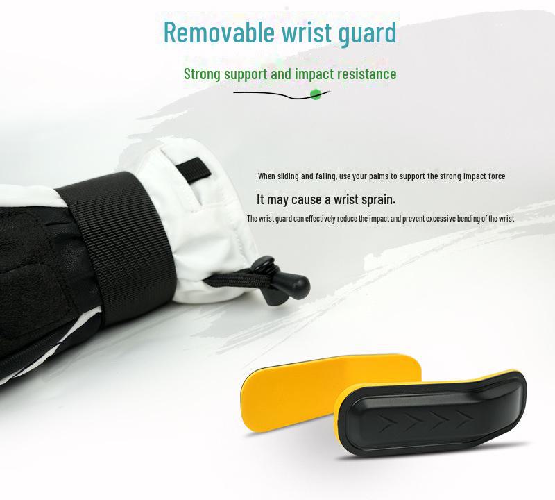 Children's Snow Season Panda Ski Gloves: Double-Layer, Wear-Resistant, Warm, Waterproof