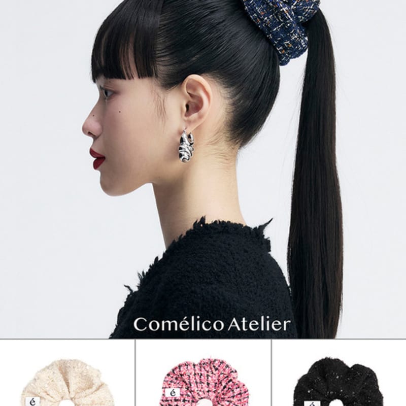 Comelico atelier Tweed Scrunchies (5 Farben)