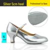 POBRONG Women's Mid-Heel Latin & Ballroom Dance Shoes