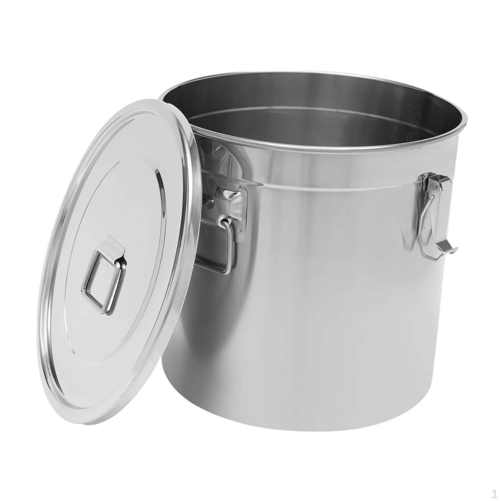 Airtight Stainless Steel Container, Kitchen Storage Jar, Rice And Grain Holder for 6L