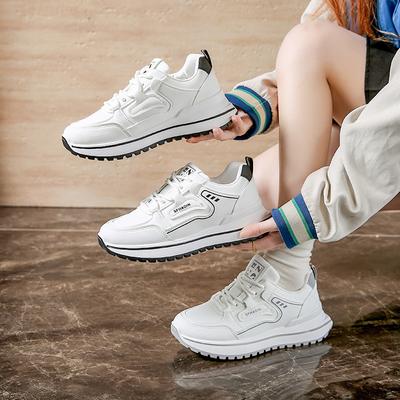 Thick-soled Sneaker Shoes for Women's Autumn 2025 New Style Korean Version Breathable and Anti-slip Fashionable Casual Shoes