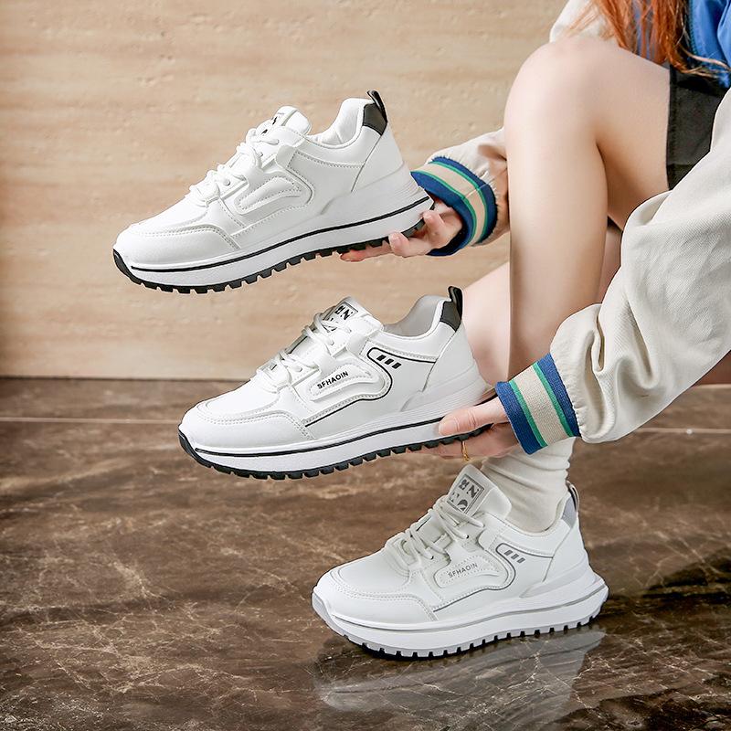 New Dad Shoes Women's 2025 Spring and Autumn Student Running Sports Shoes Women's Thick-soled Non-slip Heightening Casual Shoes Women