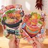 ZIYI Hot Pot Party Miniature Scenery Stickers No-Cut for Quiet Books Hand Accounts Food Play Scene Materials Educational Toys