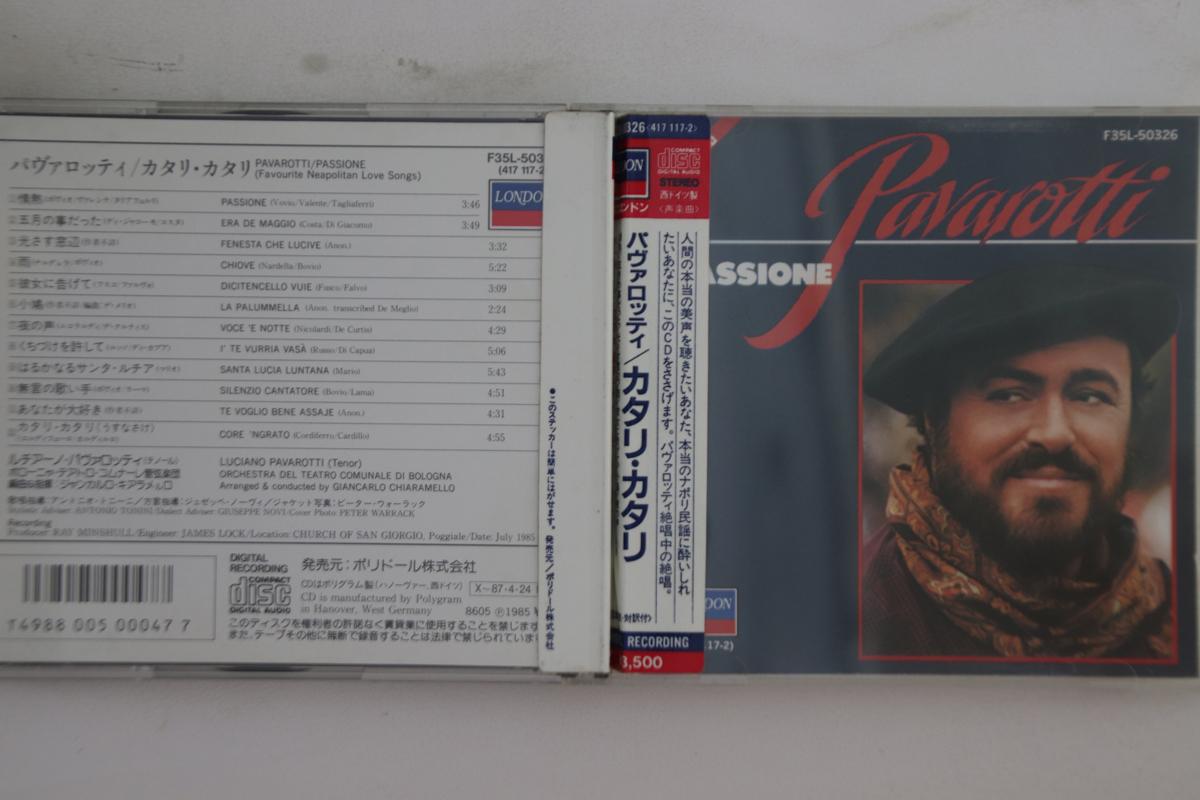 

CD LUCIANO PAVAROTTI - Passione F35L50326 LONDON Japan Obi Classical Used