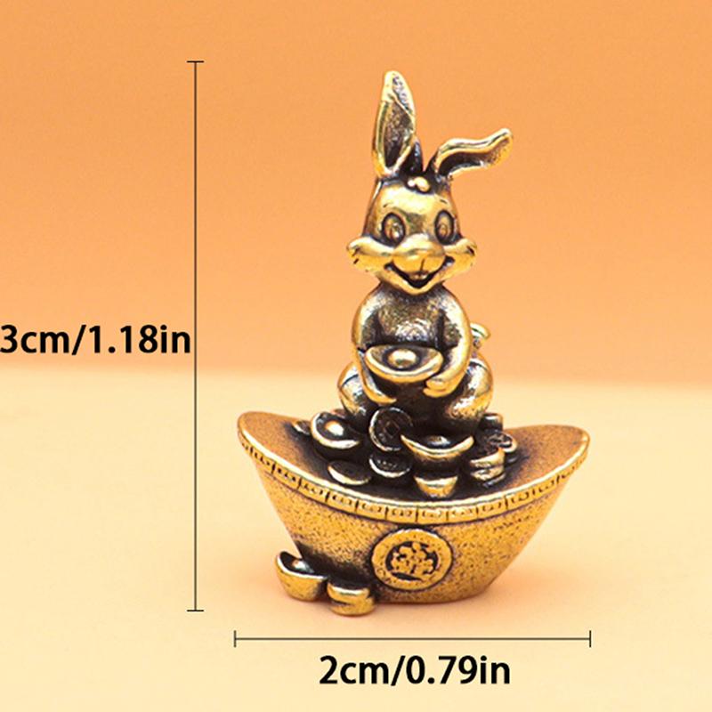 

Китайский Новый год, латунные фигурки кроликов, настольный орнамент, брелок, кулон