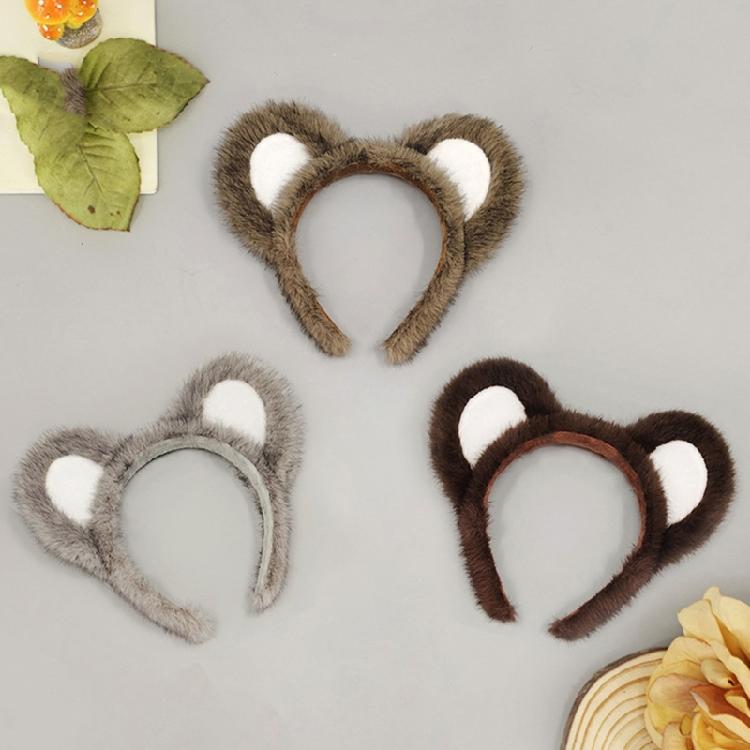 Fun and Safe Plush Animal Ears Headband for Costume Parties Role Playing Soft Wear Adults Comfortable Hairpiece