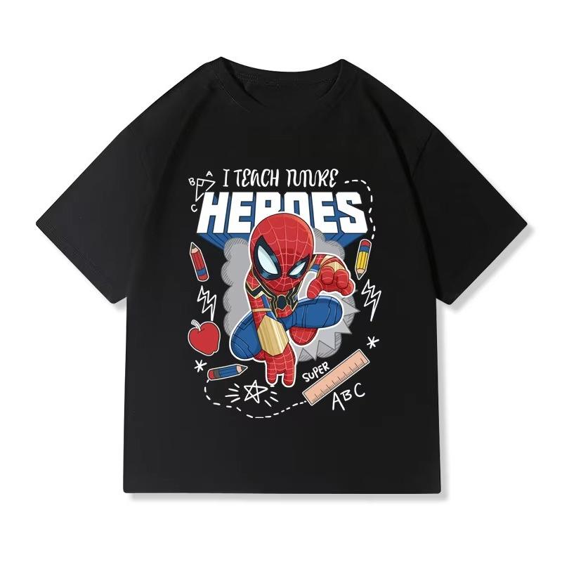

2026 new Marvel SpiderUnisex pattern printed Tshirt Fashion casual Tshirt Summer boys and girls shortsleeved shirt M