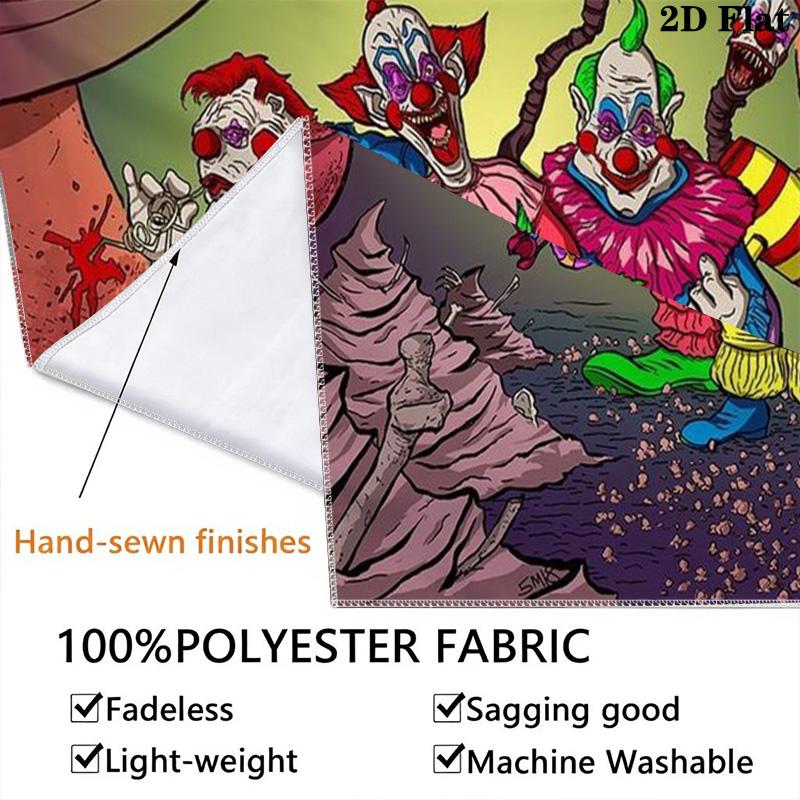 Retro Killer Clown Pattern Home Decor Tapestry, Wall Hanging, Decorative RV Wall Cloth.SGT0917295