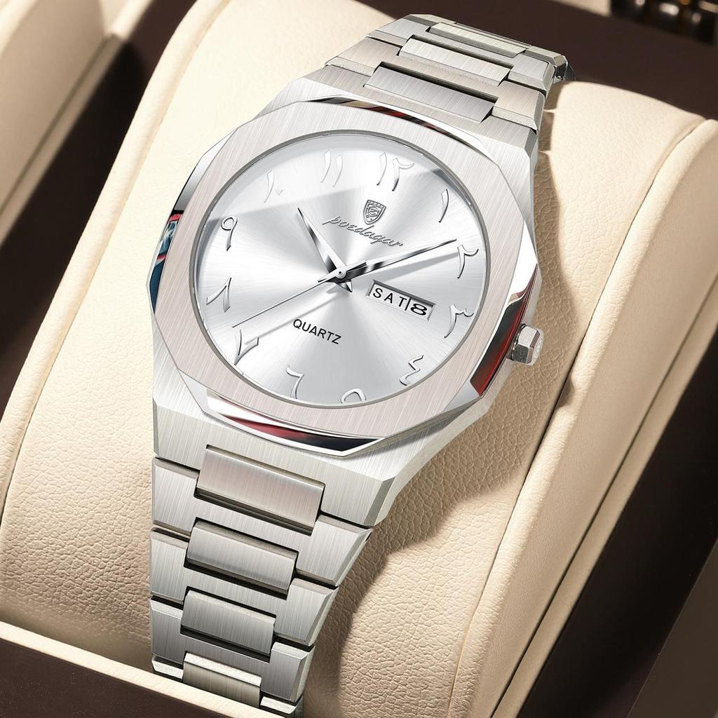 POEDAGAR Fashion Woman Watch Waterproof Week Date Quartz Women's Watches Stainless Steel Luxury Elegant Ladies Watch
