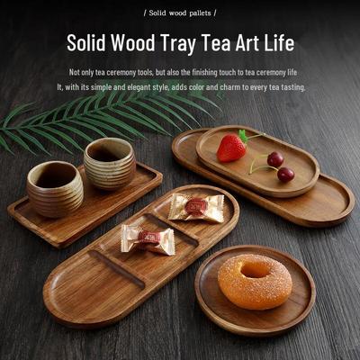 Japanese Style Acacia Wood Serving Tray