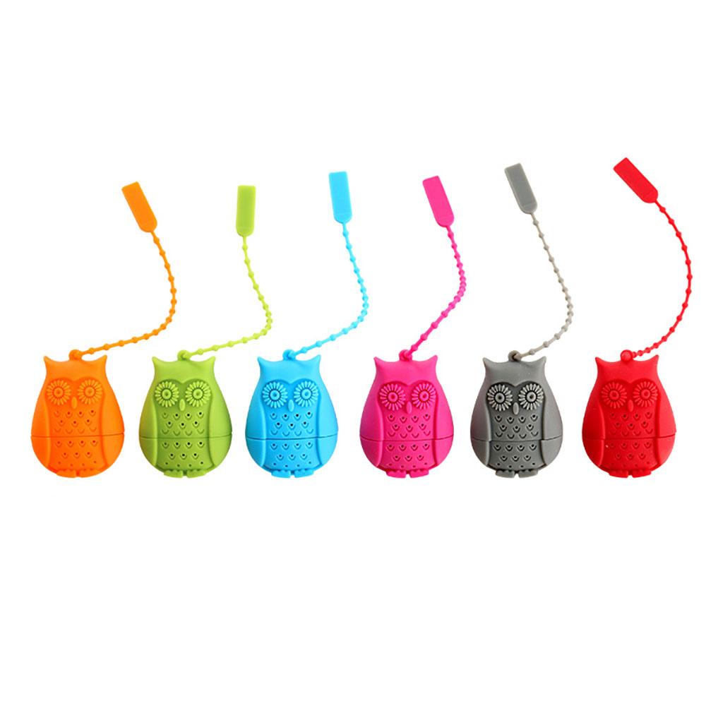 Silicone World Owl Tea Strainer Tea Bags Food Grade Silicone Leaf Tea Infuser Filter Diffuser Tea Filter Tool Teacup Accessories