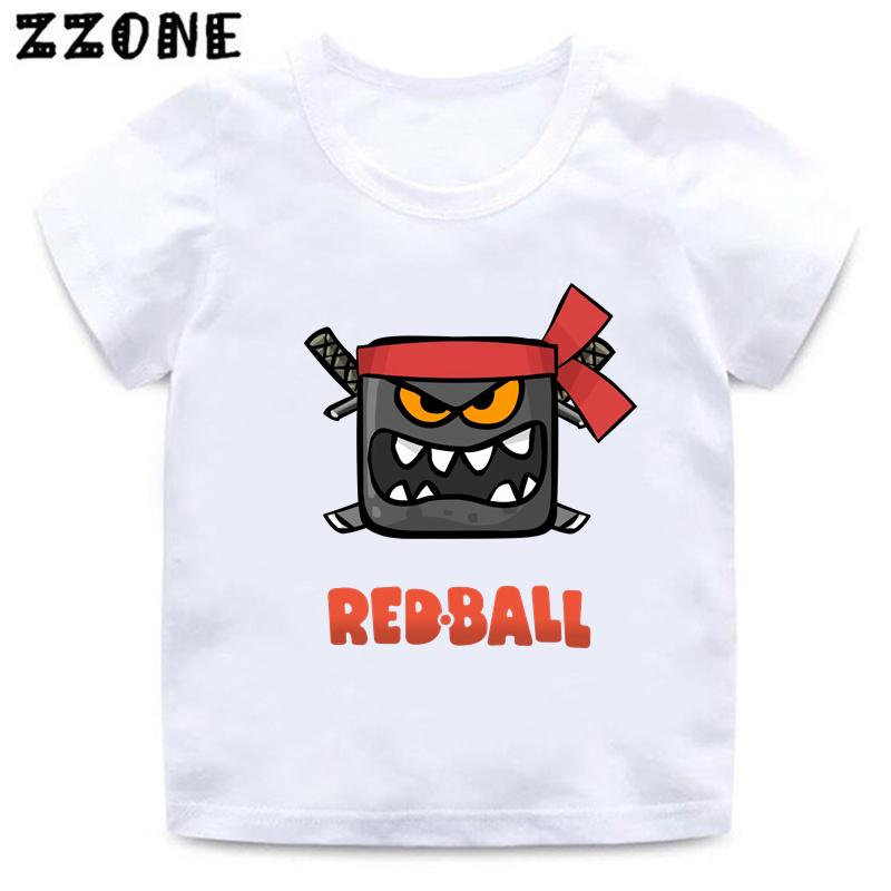 Hot Sale Red Ball 4 Print Cartoon Kids T-Shirts Funny Game Girls Clothes Baby Boys T shirt Summer Casual Children Tops,ooo5849
