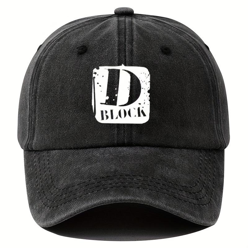 Retro Baseball Cap Curved Brim Hip-hop Hat Curved Brim Letter Print Washed Soft Top Baseball Cap Adjustable чёрный
