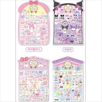 Sanrio Kuromi Zimtschnecke My Melody Soft koordinierender Aufkleber, beliebte koreanische Spielzeuge von Dotty Dog