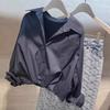 Chic Unique Light Mature Tops Niche Light Luxury Fashion Age-reducing and Slimming Black Shirts for Autumn