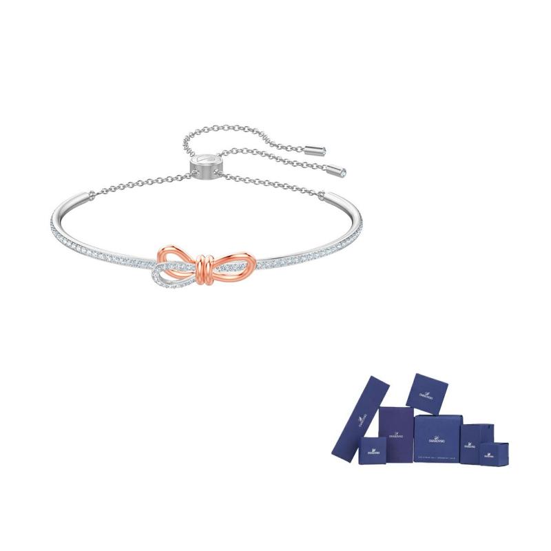 Swarovski Bangles Womens Rhodium plated F-Original brand box (color random)