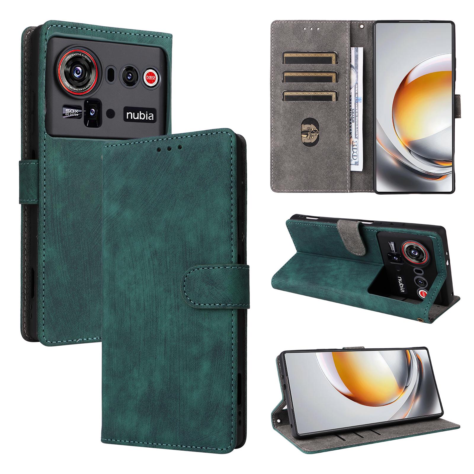 

Чохол-книжка для ZTE nubia Z80 Ultra зі Шкіри PU, Чохол для Телефону з Повноцінним Захистом [Захист від RFID] Чохол-Гаманець for ZTE nubia Z80 Ultra зелений