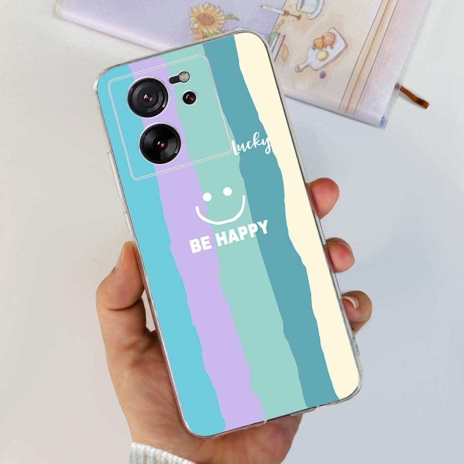 For Xiaomi 13T Pro Case Luxury Painted Back Cover Clear Silicone Phone Case For Xiaomi Mi 13T Pro 13TPro Soft Fundas 6.67'' Bags