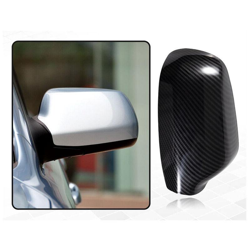 For Mazda 2 3 6 2003-2008 ABS Rearview Side Mirror Cover Wing Cap Exterior Door Housing Trim Replacement Parts ABS Carbon Fiber