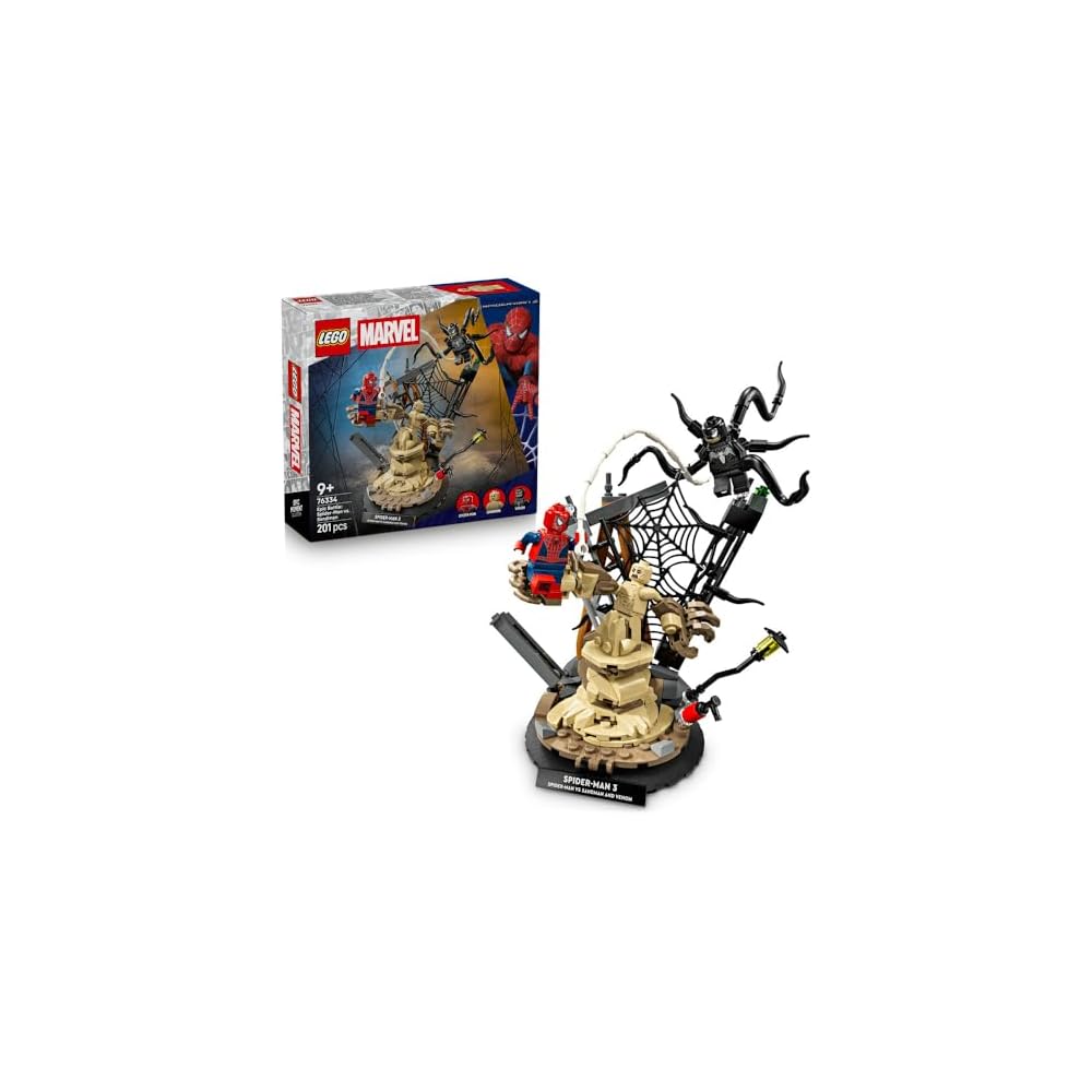 

LEGO Marvel Spider-Man vs Sandman Battle Toy Set Building Blocks for Kids Ages 9-11