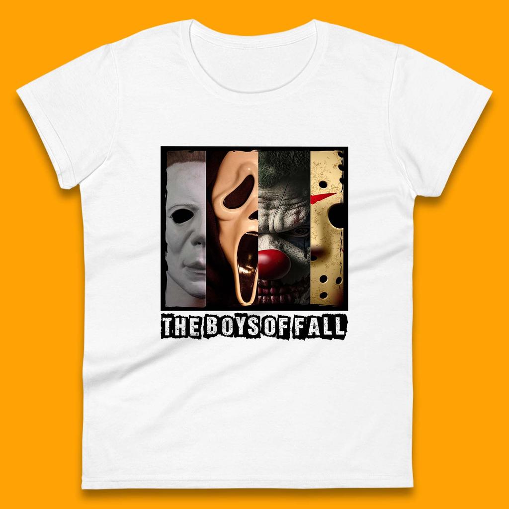 The Boys Of Fall Halloween Horror Movie Characters Friends Halloween Villians Serial Killers Womens Tee T Shirt Mens Tops Unisex Top