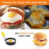 Round Egg Rings Set Stainless Steel Egg Shaper Mold with Silicone Anti-scald Handle Nonstick Egg Cooker Ring for Frying Eggs