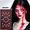 Spider Witch Rhinestone Scar Makeup In Red & Black Glitter for Halloween