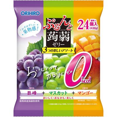 Orihiro Plundry Purun Konnyaku Jelly Orihiro) Pluffy Konjac Zero Giant Muscat + Muscat + Mango 18g X 24 stuks Overig (controleer sloten, tongreinigers, enz.