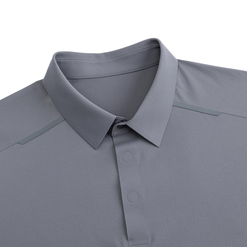 Anta Champion Breathable Short Sleeve Polo Shirt Men tops Fog-Barrier-Gray 152620157-5