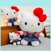 Hellokitty Plush Toy With Denim Dress For Kids And Collectors