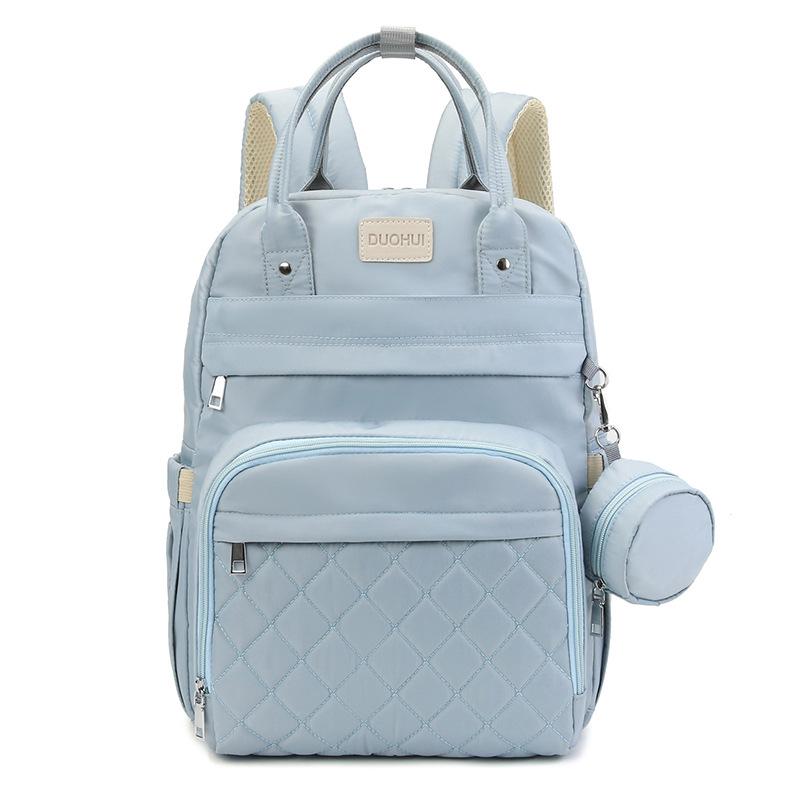 Portable Folding Diaper Bag: Large Capacity Shoulder Bag for Travel, Stroller Hanging, with Baby Bottle Holder and Changing Pad
