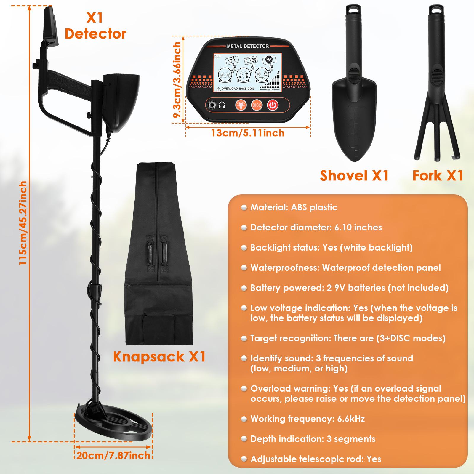 

MD-4070 LCD ювелирные изделия сокровища золото металлоискатель инструмент со светодиодной подсветкой лопата и грабли 3 режима для взрослых детей