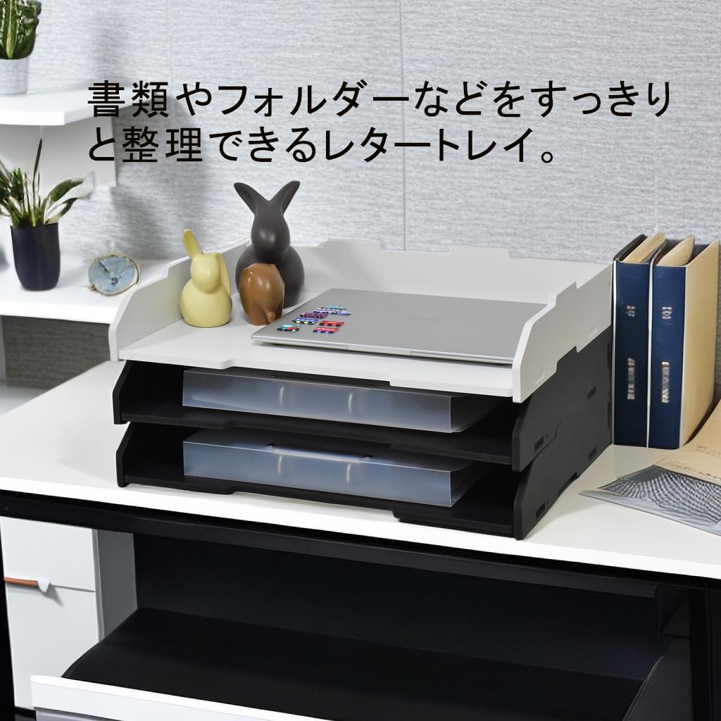 A3 Letter Tabletop Storage Document Document 3 Document Height Storage of Small Easy To Assemble Letter Case 3 Horizontal Tiers Case, Rack, Holder,