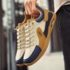 2025 Sports Shoes Men Thick Sole Sports Shoes Designer Fashion Casual Fiber Leather Breathable Heightening Flat Thick Sole Shoes