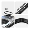 For iPhone 16e Magnetic Case PC+TPU Phone Cover with Rotating Metal Kickstand,Lens Protector