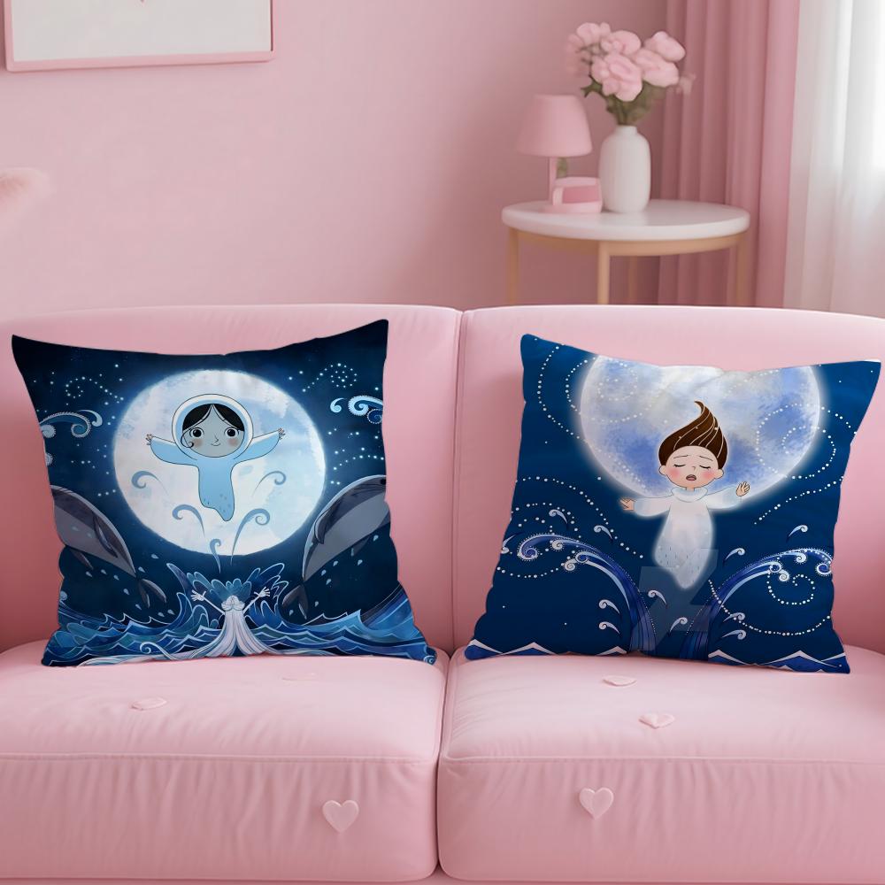 animated movie Song of the Sea Cushion Cover Soft & Easy-Wash Pillow Case – Versatile for Couch, Bed, Travel and Office