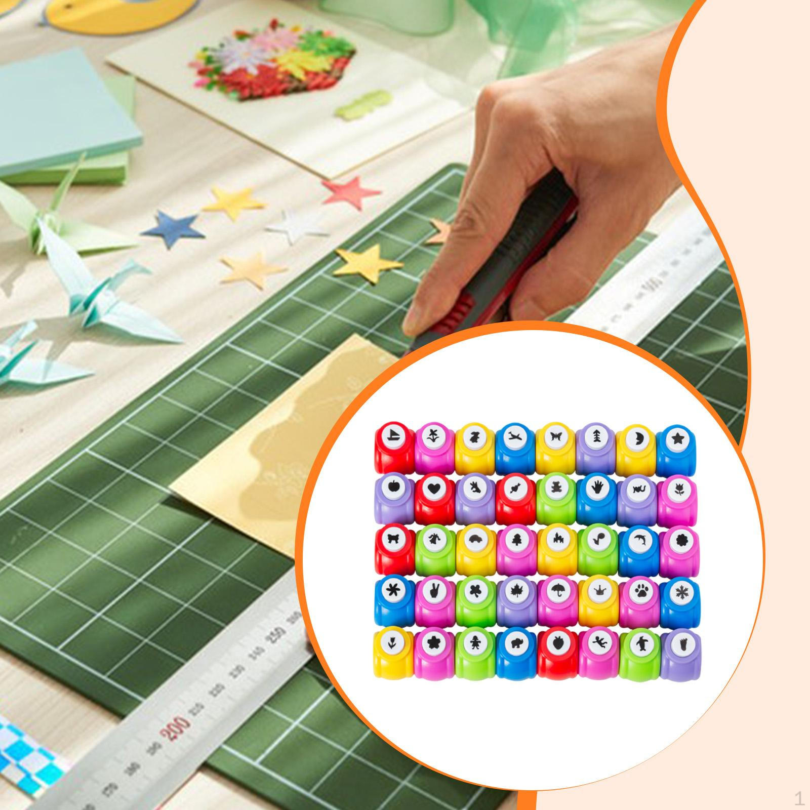 40Pcs Craft Hole Punch Single Crafting Scrapbook Puncher Nail Arts Crafts for Kids Versatile Art