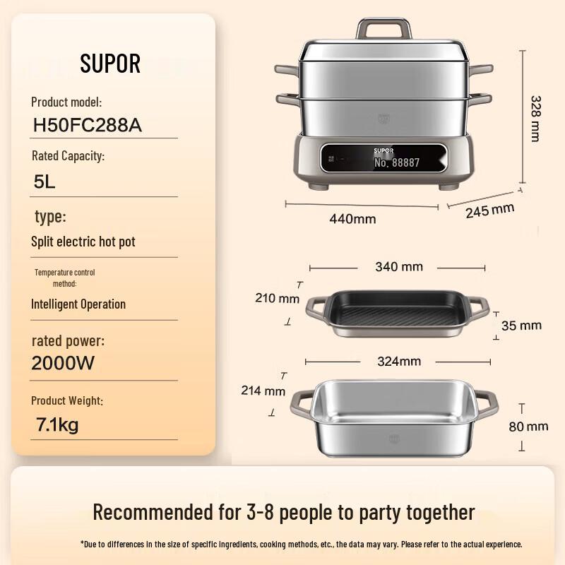 SUPOR 5L Multi-functional Electric Cooking Pot